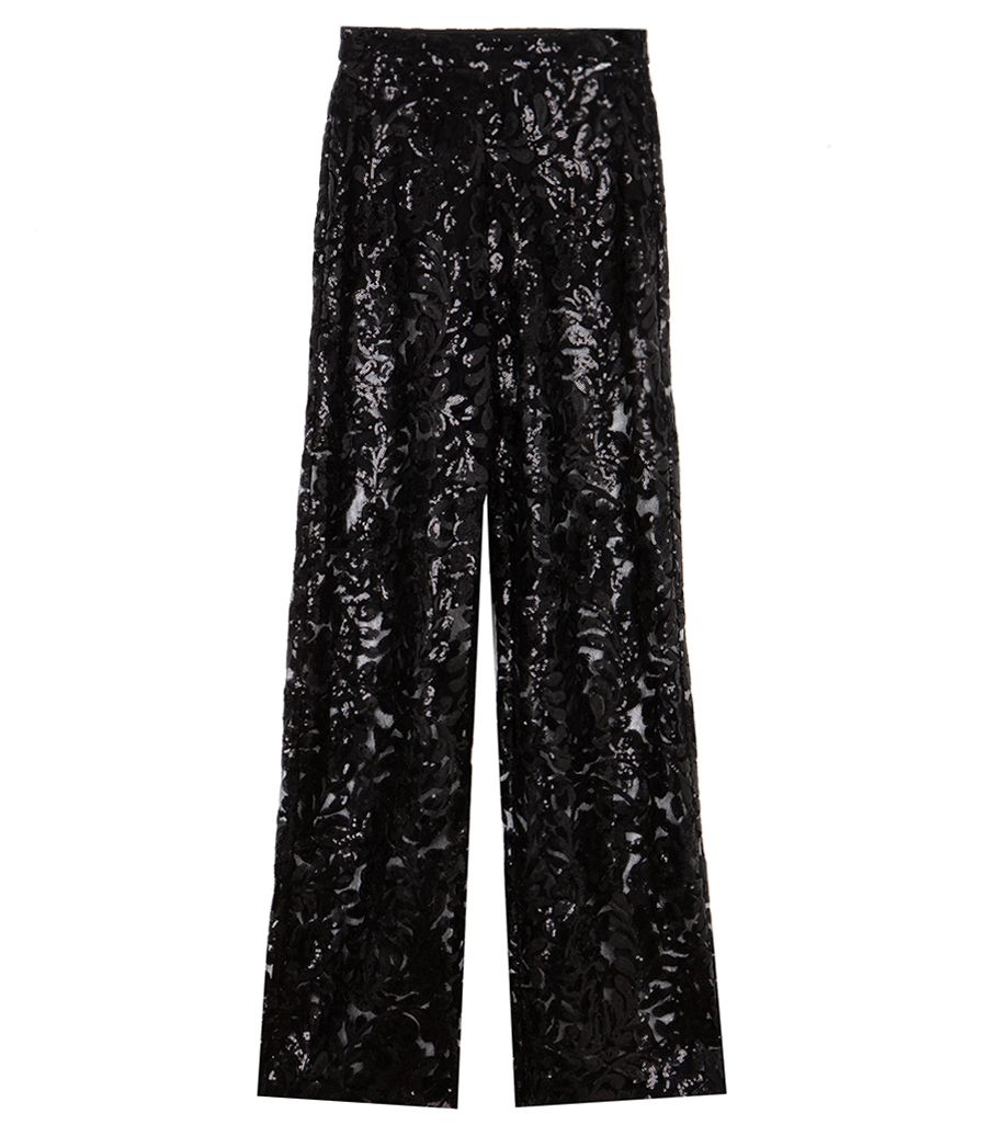 GOLDEN GOOSE  - WOMEN'S FLORAL EMBROIDERED TULLE PANTS