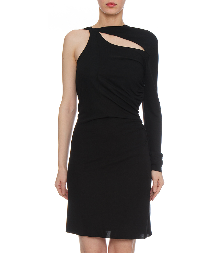 ASYMETRIC SLASH MINI DRESS