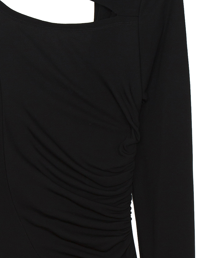 ASYMETRIC SLASH MINI DRESS