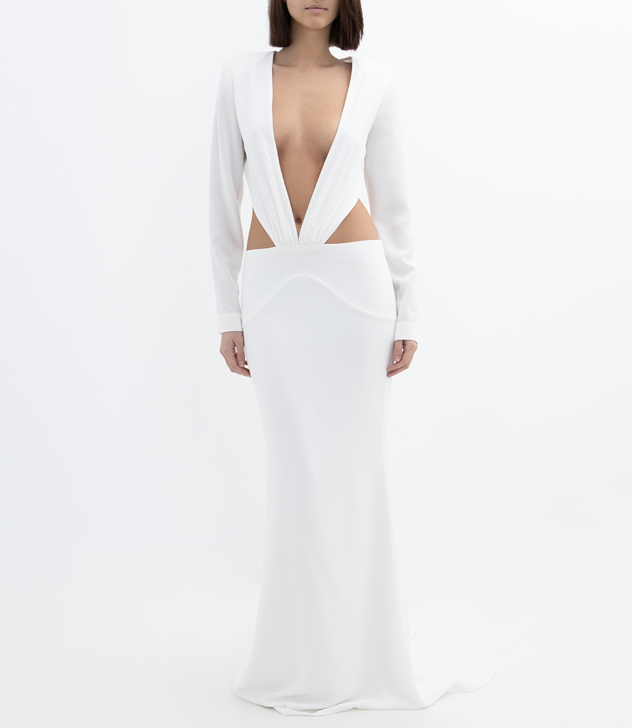 CUT OUT DRAPPED GOWN
