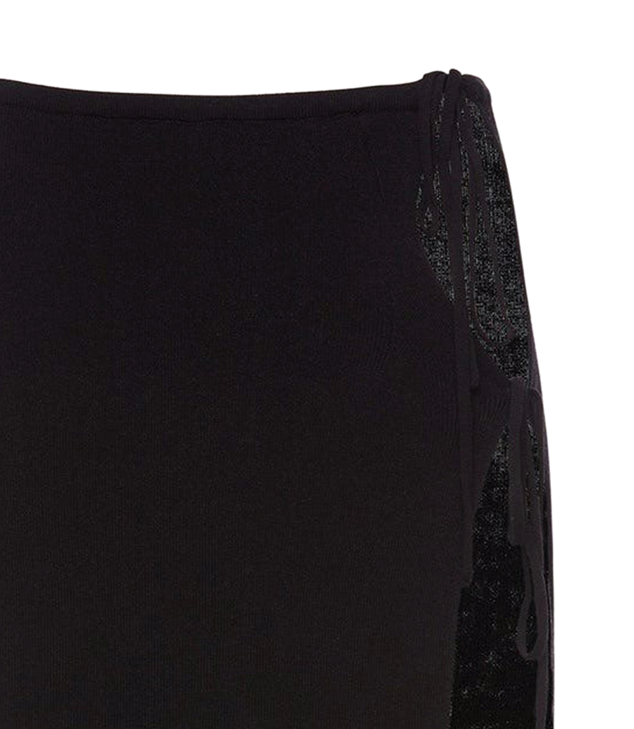KNIT CUTOUT MIDI SKIRT