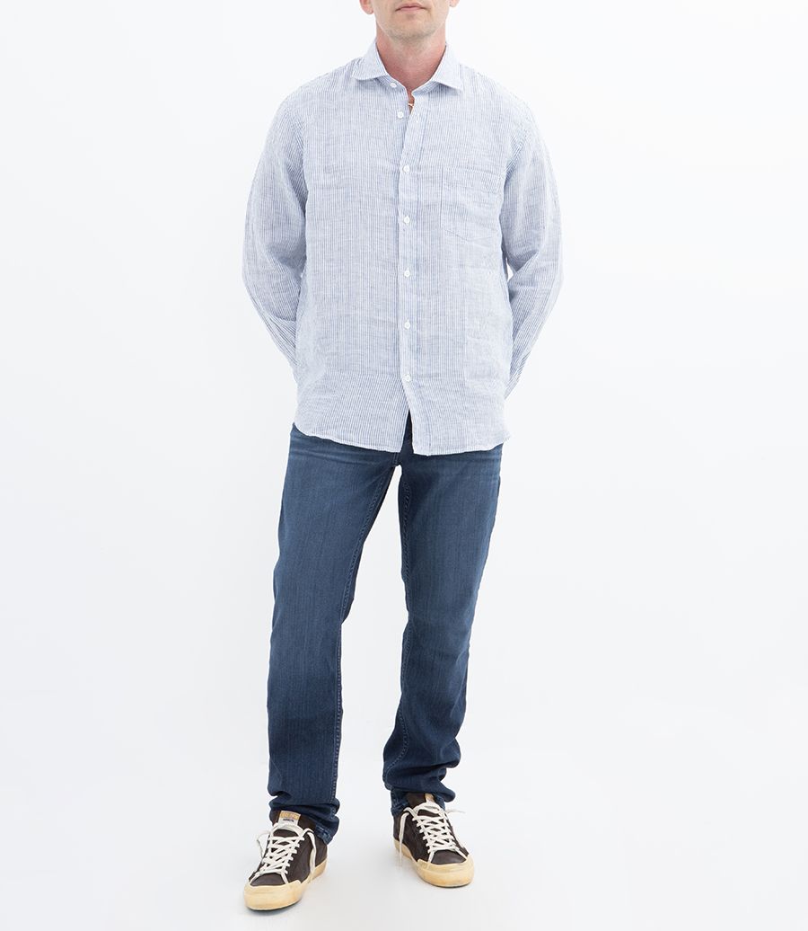 PAUL STRIPED SEERSUCKER SHIRT