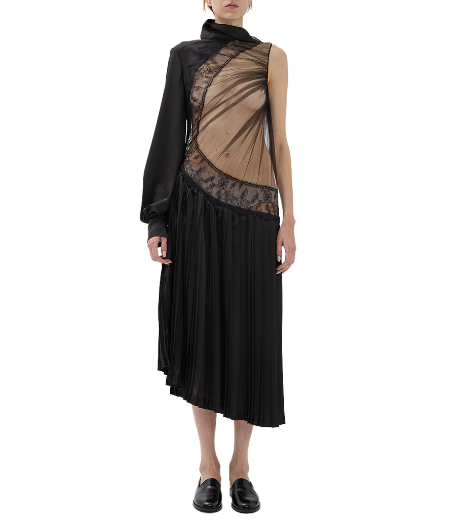 ONE SLEEVED ASYMMETRIC DRESS