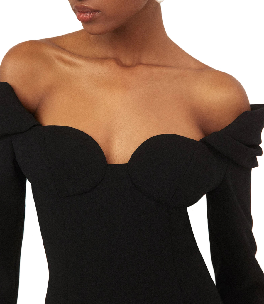 BUSTIER AND OFF SHOULDER MINI DRESS