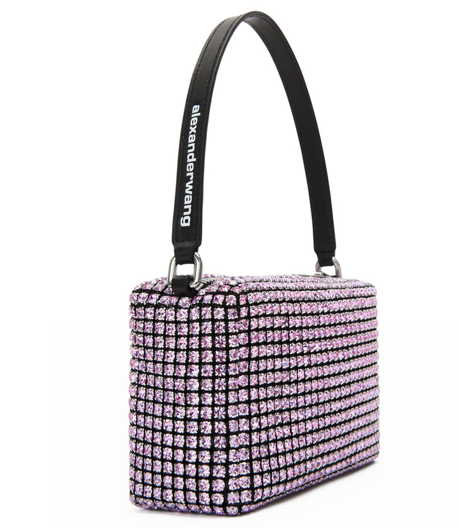 HEIRESS MED POUCH IN CRYSTAL MESH