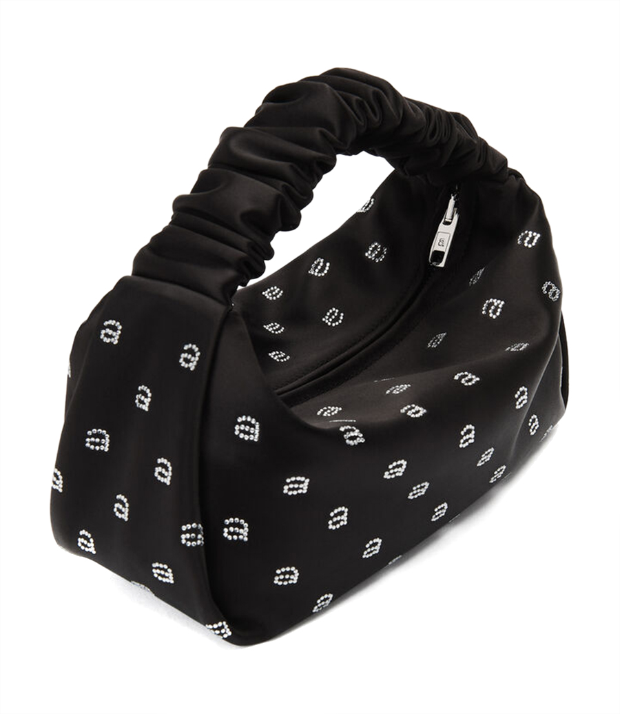 scrunchie mini bag in satin