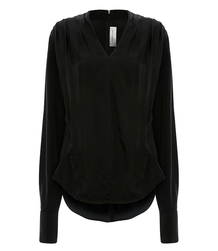 VICTORIA BECKHAM - V-NECK GATHERED TOP