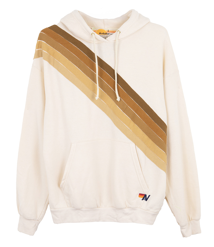 AVIATOR NATION - CROSS STRIPE PULLOVER HOODIE