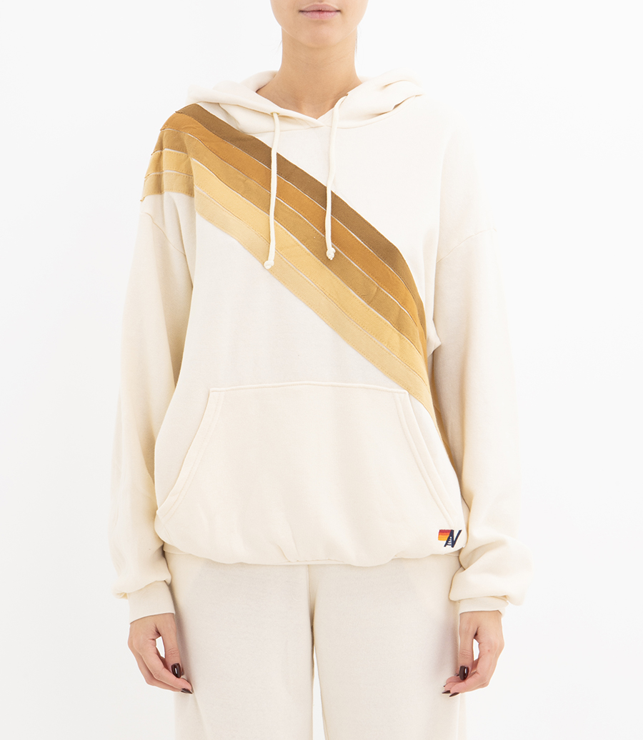 CROSS STRIPE PULLOVER HOODIE