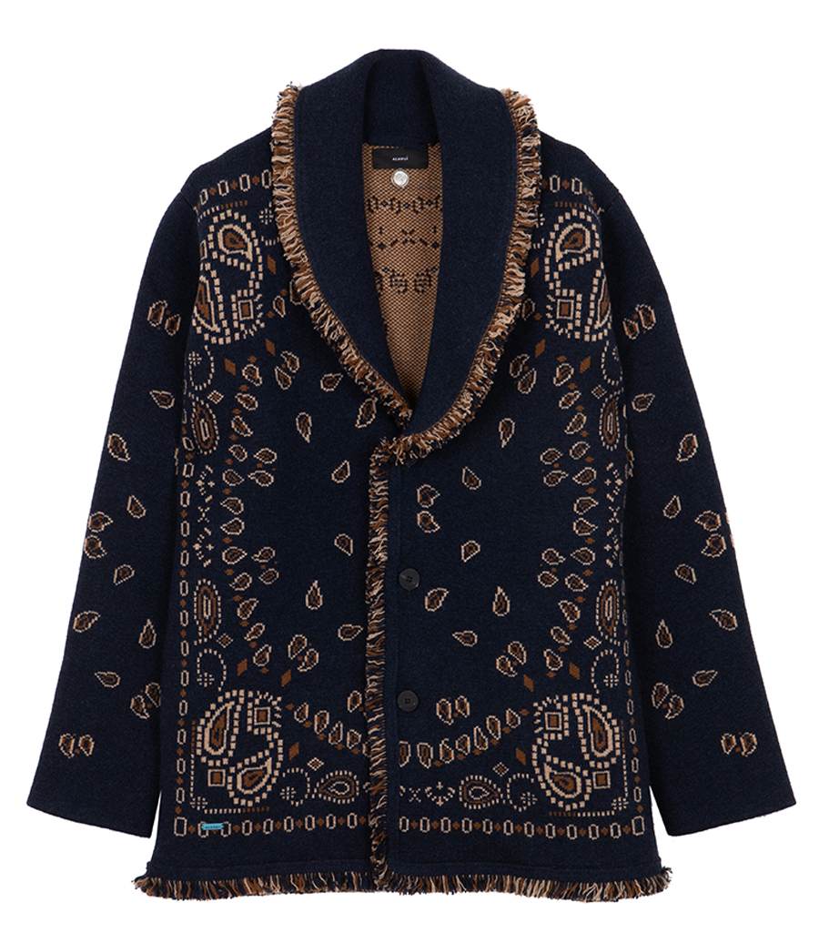 ALANUI - BANDANA JACQUARD CARDIGAN