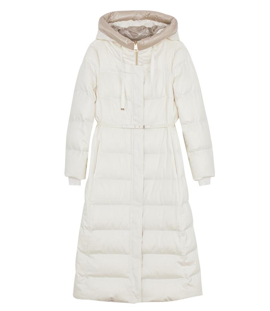 HERNO - CASHMERE SILK LONG BELTED PARKA