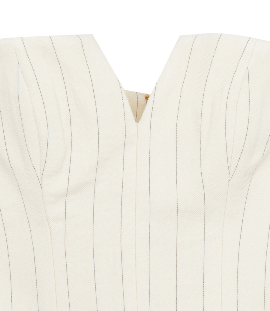 LUMINOSITY PINSTRIPE BUSTIER