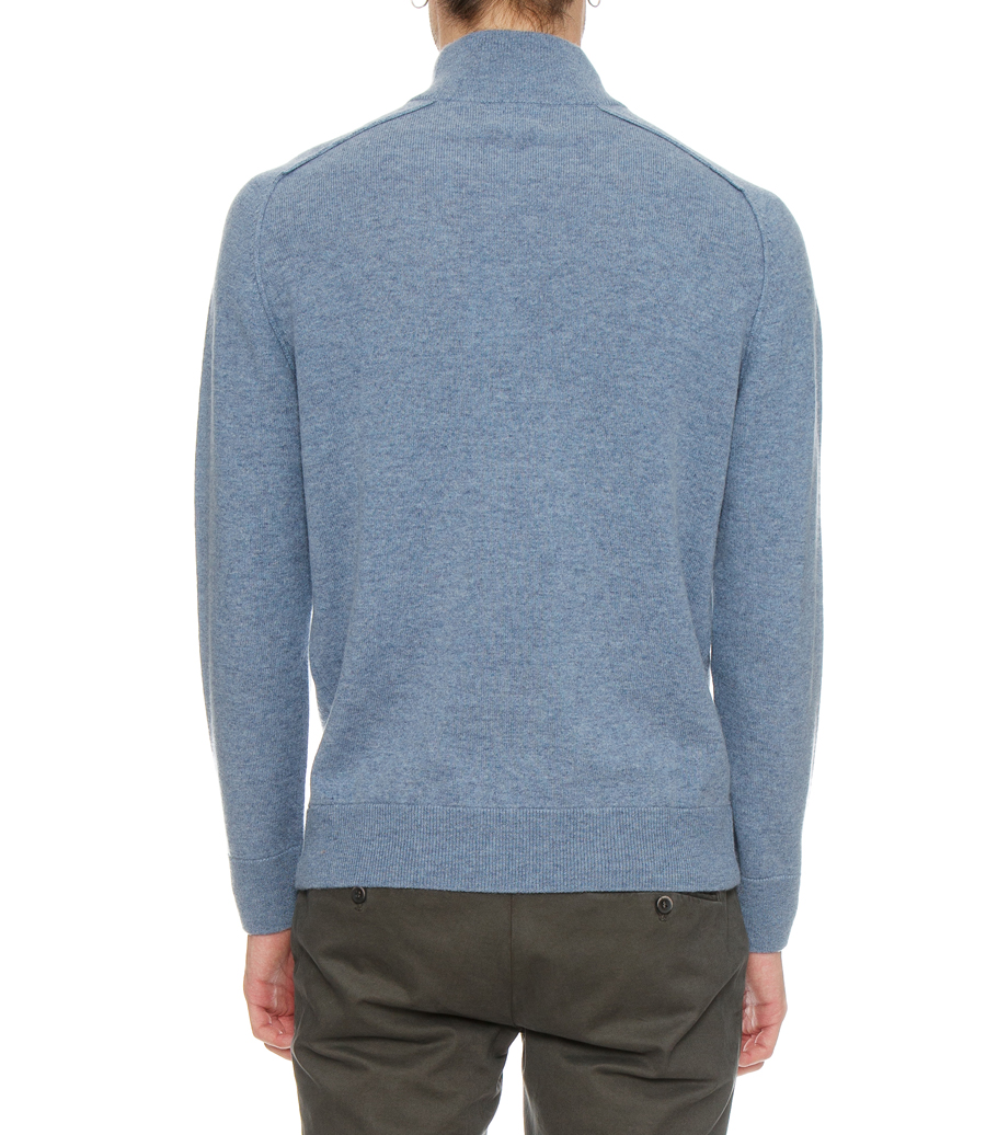 WOOL AND CASHMERE HIGH-NECK SWEATER