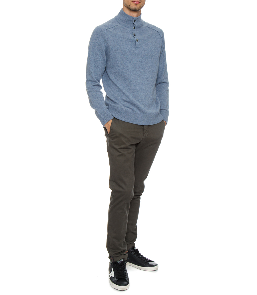 WOOL AND CASHMERE HIGH-NECK SWEATER