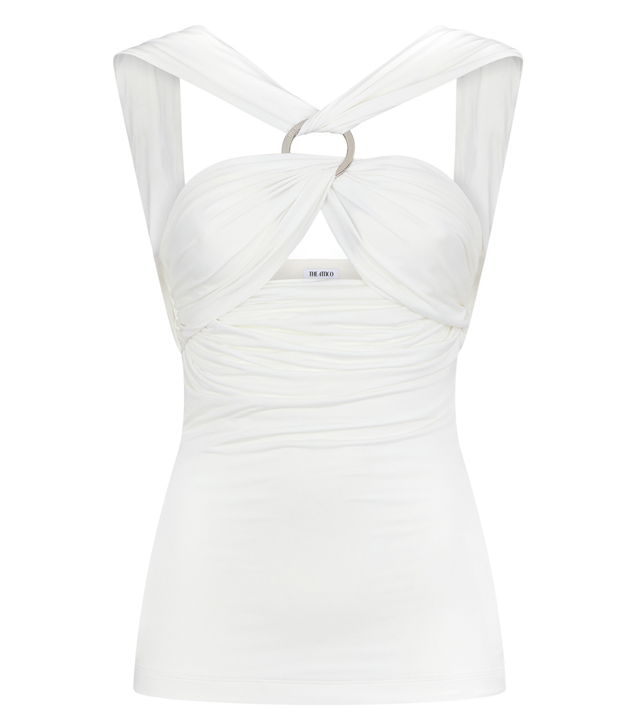 THE ATTICO - ''GINNIE'' BLACK TANK TOP