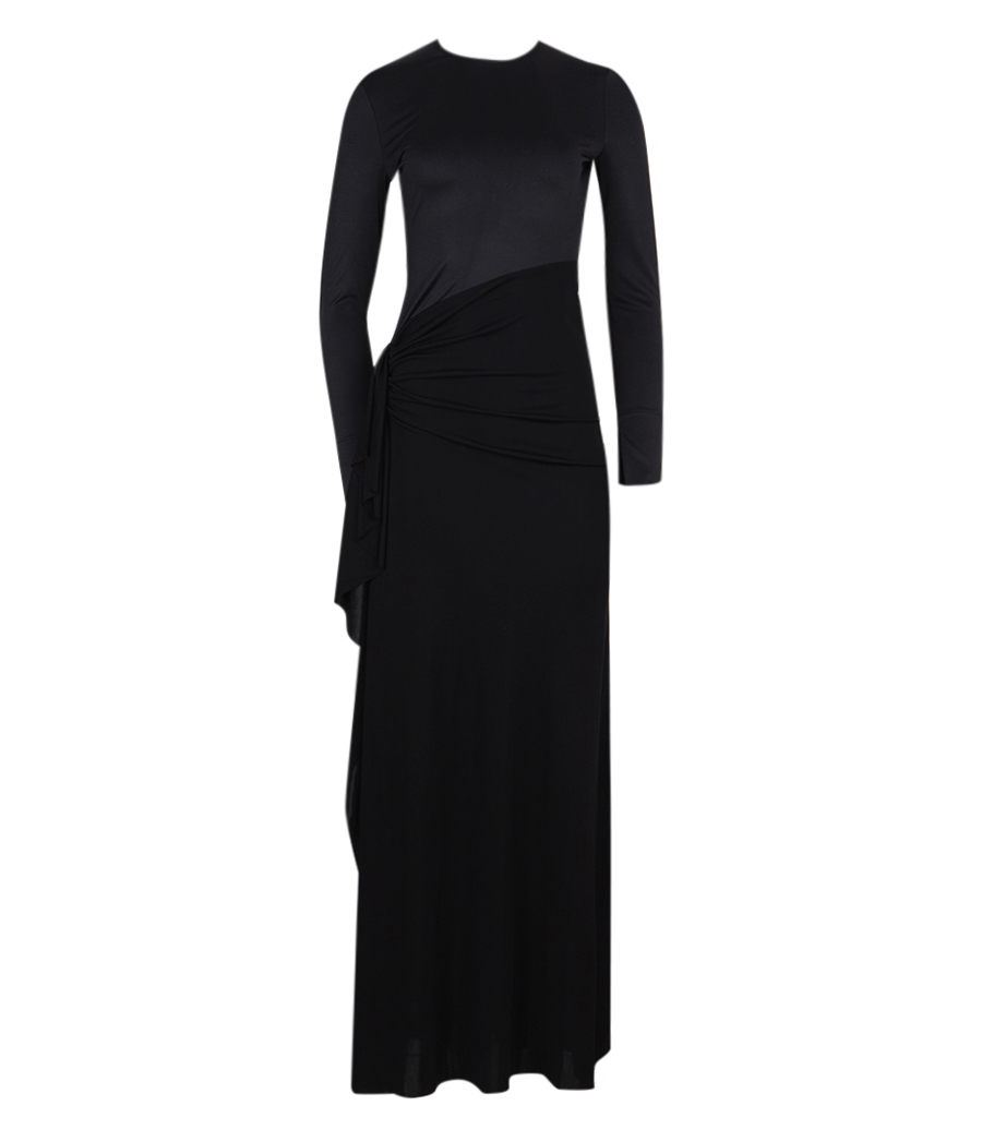 VICTORIA BECKHAM - LONG SLEEVE RUCHED DETAIL GOWN