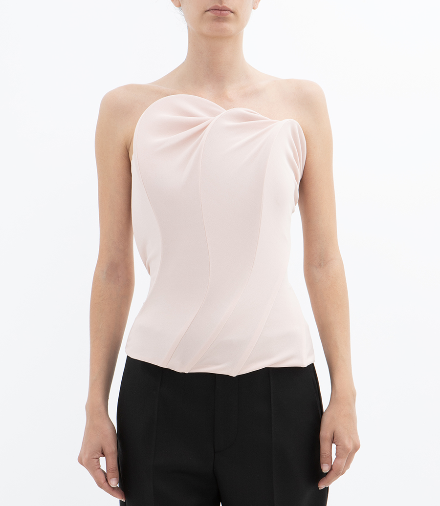 STRAPLESS WAVE DETAIL TOP