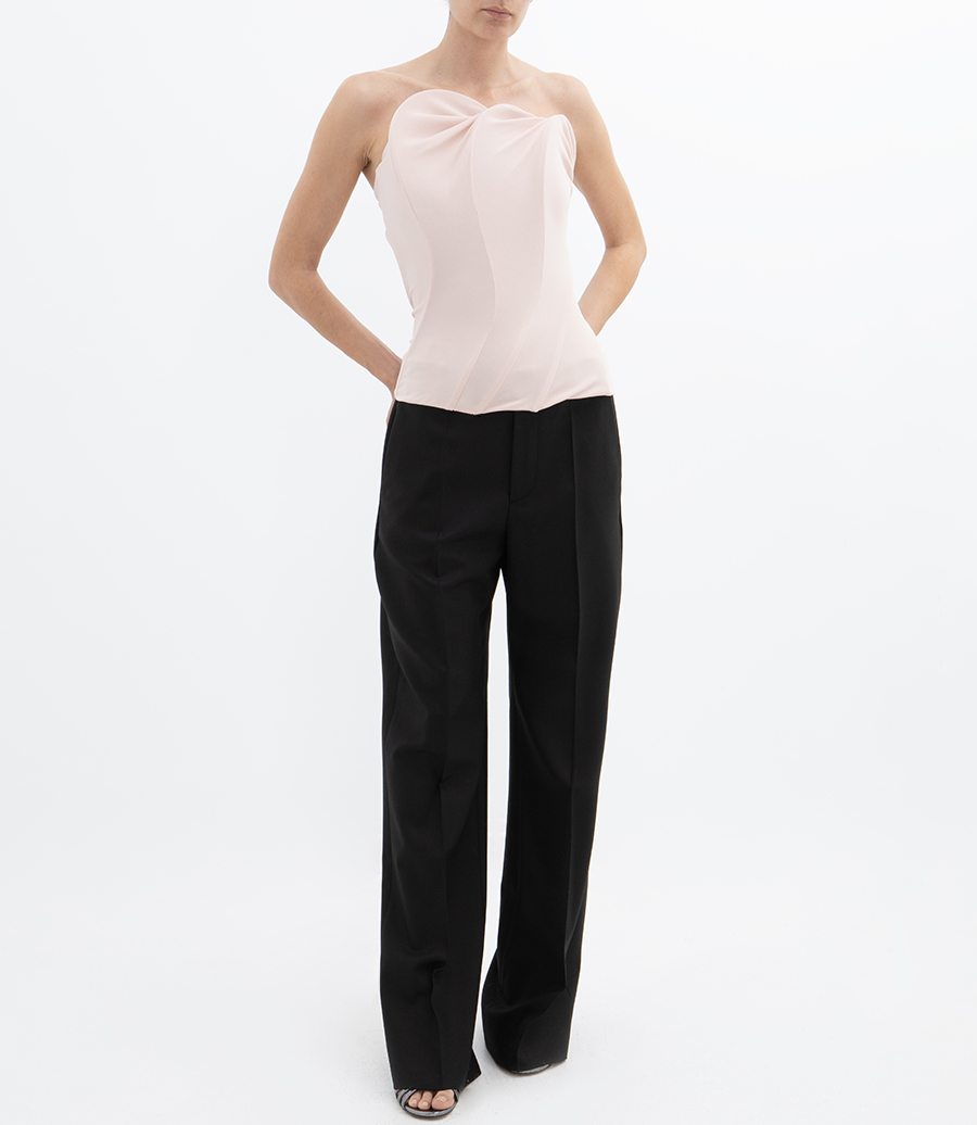 STRAPLESS WAVE DETAIL TOP