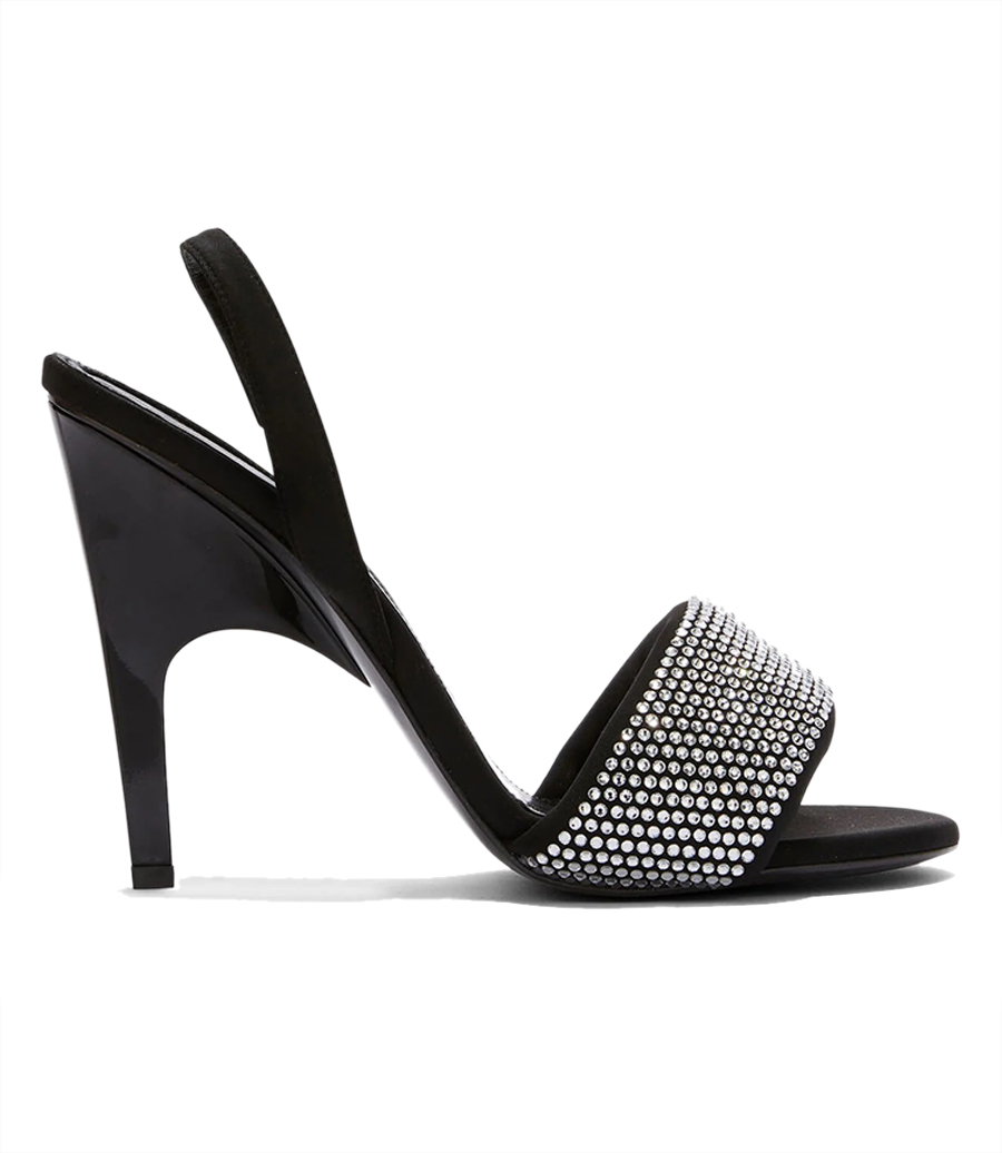 THE ATTICO - ''REM'' SILVER AND BLACK SANDAL