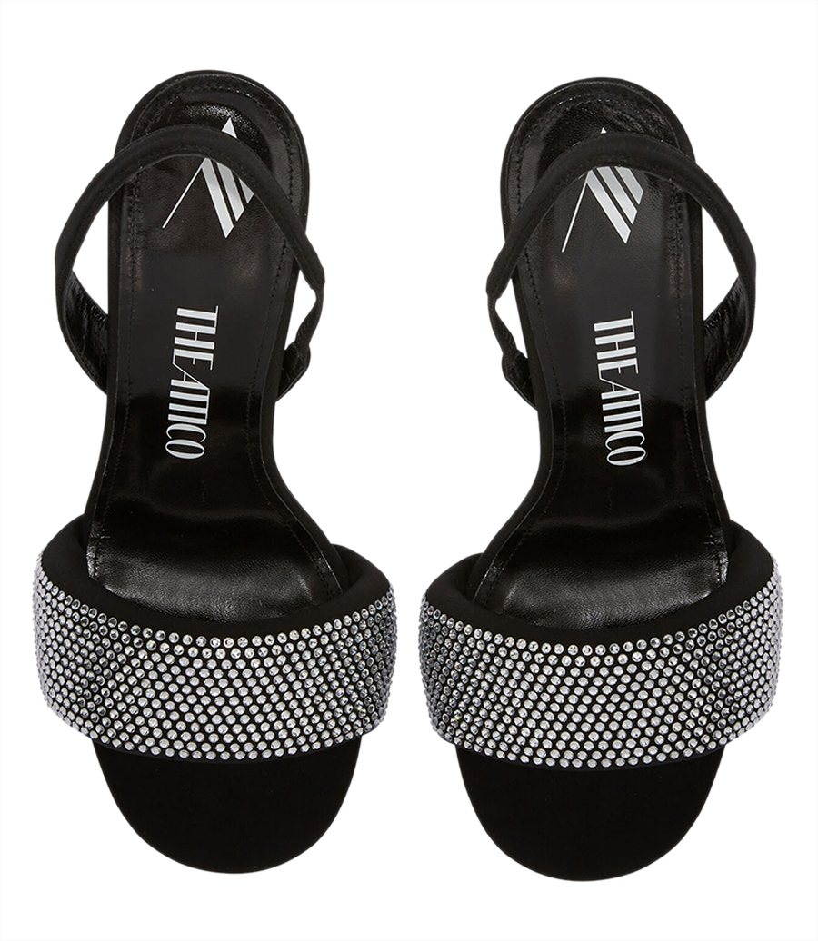 ''REM'' SILVER AND BLACK SANDAL