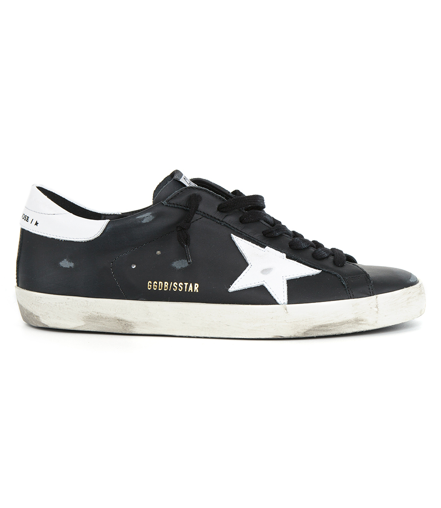 GOLDEN GOOSE  - WHITE LEATHER STAR SUPER-STAR