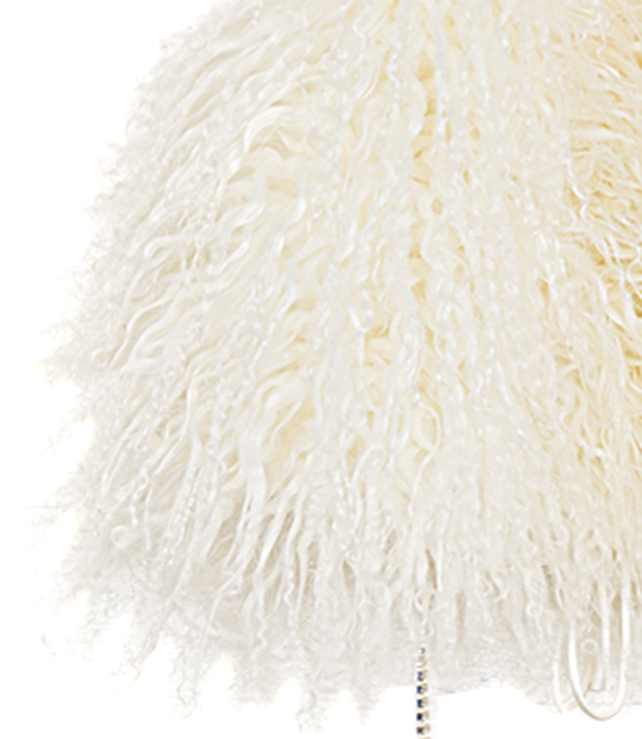 SHEARLING CRYSTAL TANK TOP