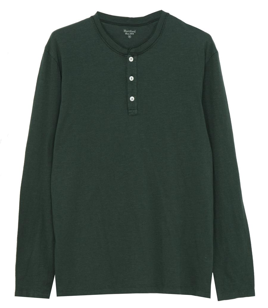 HARTFORD - HENLEY T-SHIRT LS