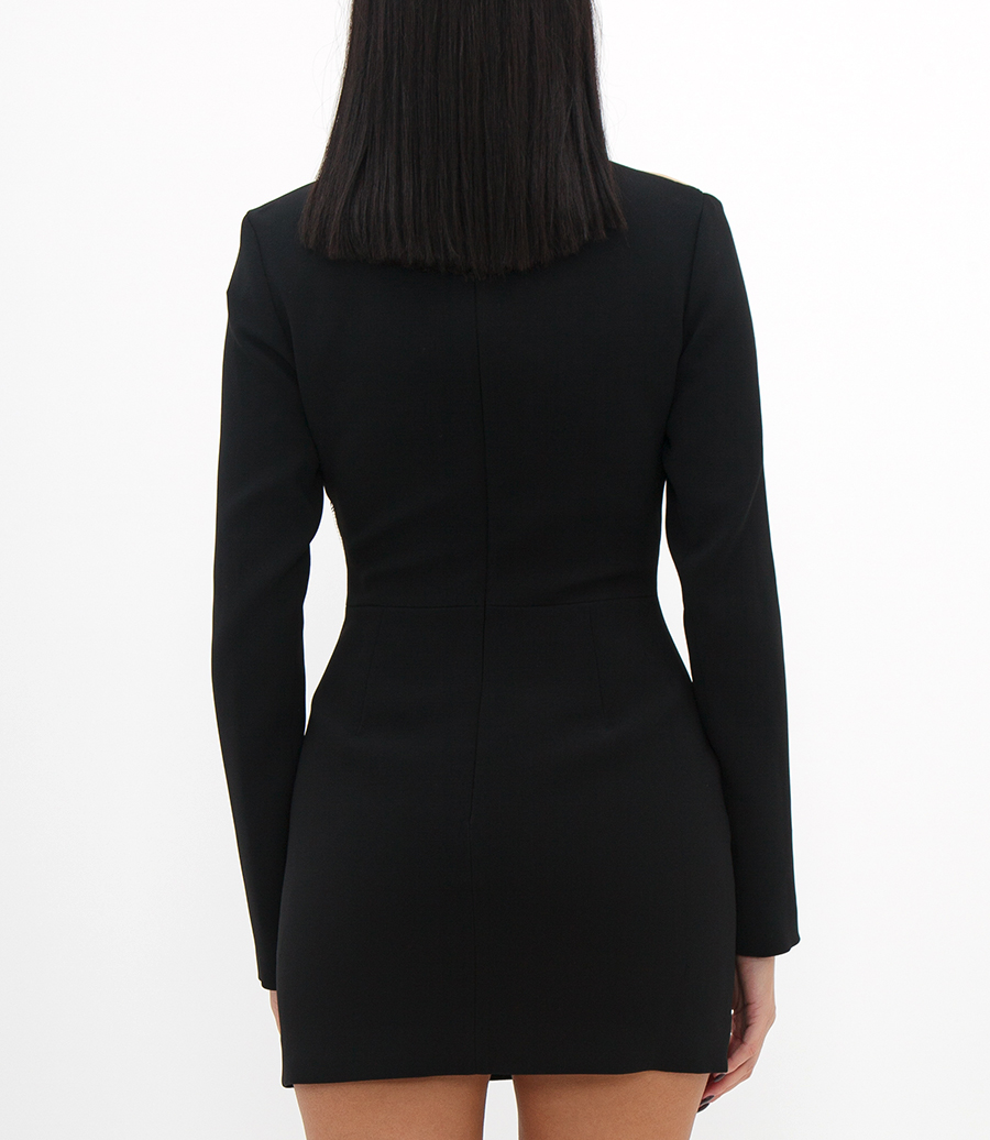 METALLIC TUBE WAIST DETAIL MINI DRESS