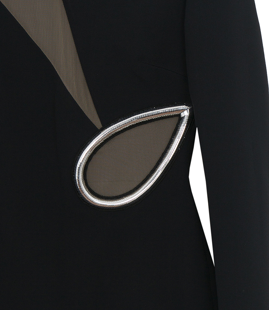 METALLIC TUBE WAIST DETAIL MINI DRESS