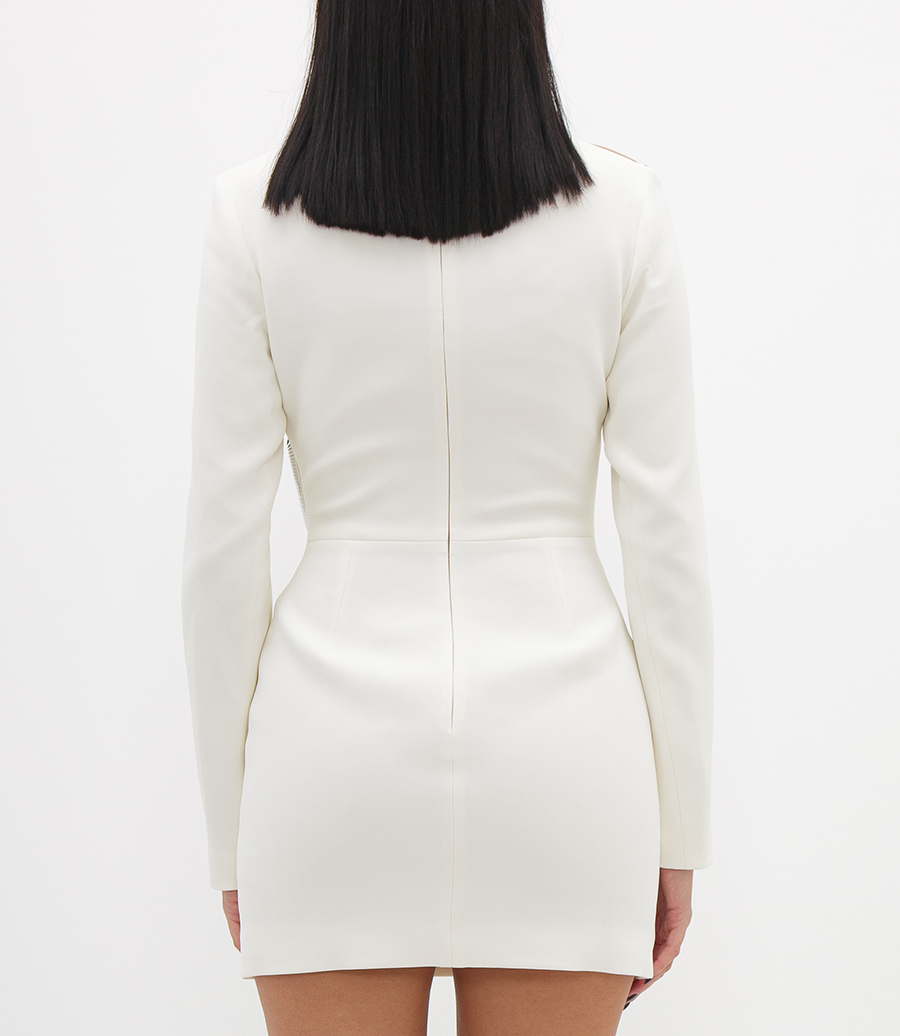 METALLIC TUBE WAIST DETAIL MINI DRESS
