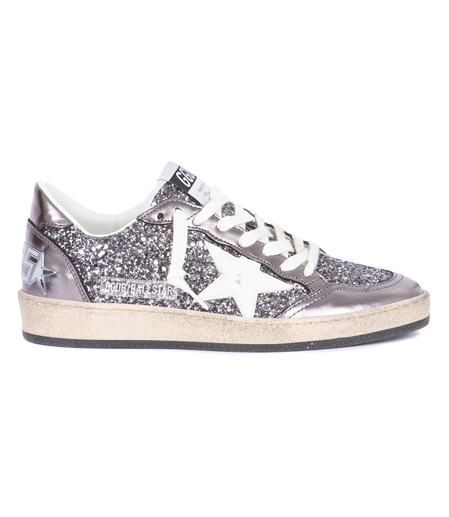 GOLDEN GOOSE  - WHITE LEATHER STAR BALL STAR