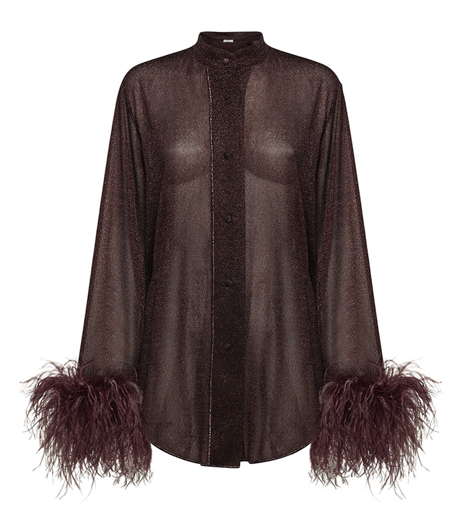 OSEREE - LUMIERE PLUMAGE LONG SHIRT