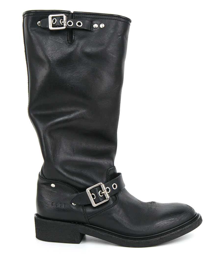 GOLDEN GOOSE  - BIKER HIGH LEATHER BOOTS
