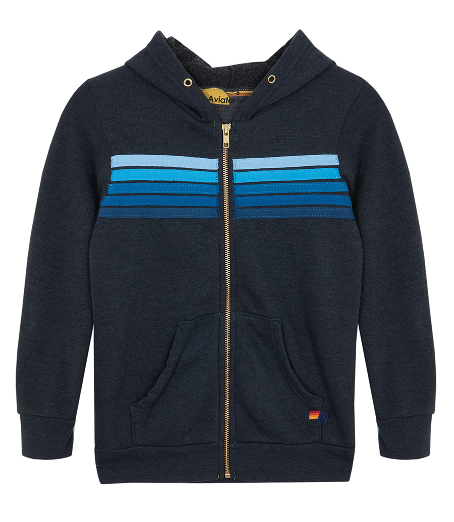 AVIATOR NATION - KIDS 5 STRIPE KIDS HOODIE