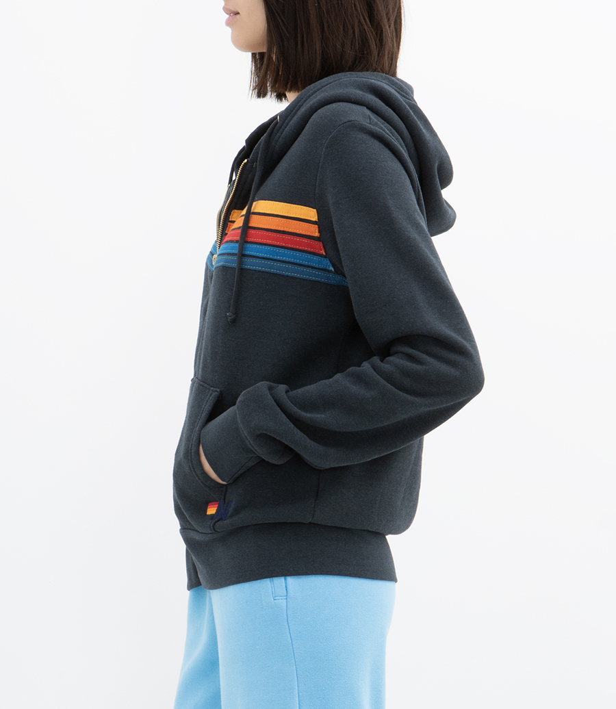 5 STRIPE ZIP HOODIE