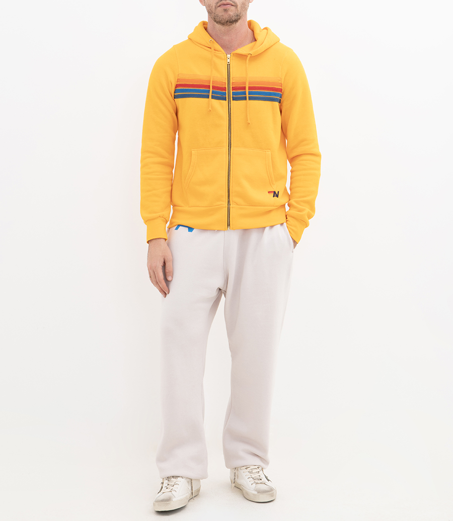 5 STRIPE ZIP HOODIE
