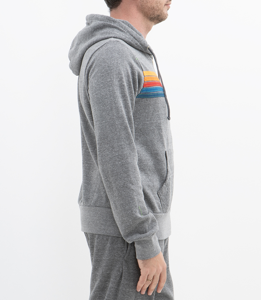 5 STRIPE ZIP HOODIE
