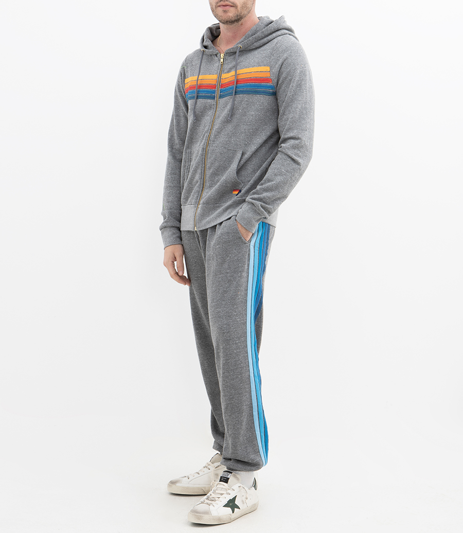 5 STRIPE ZIP HOODIE