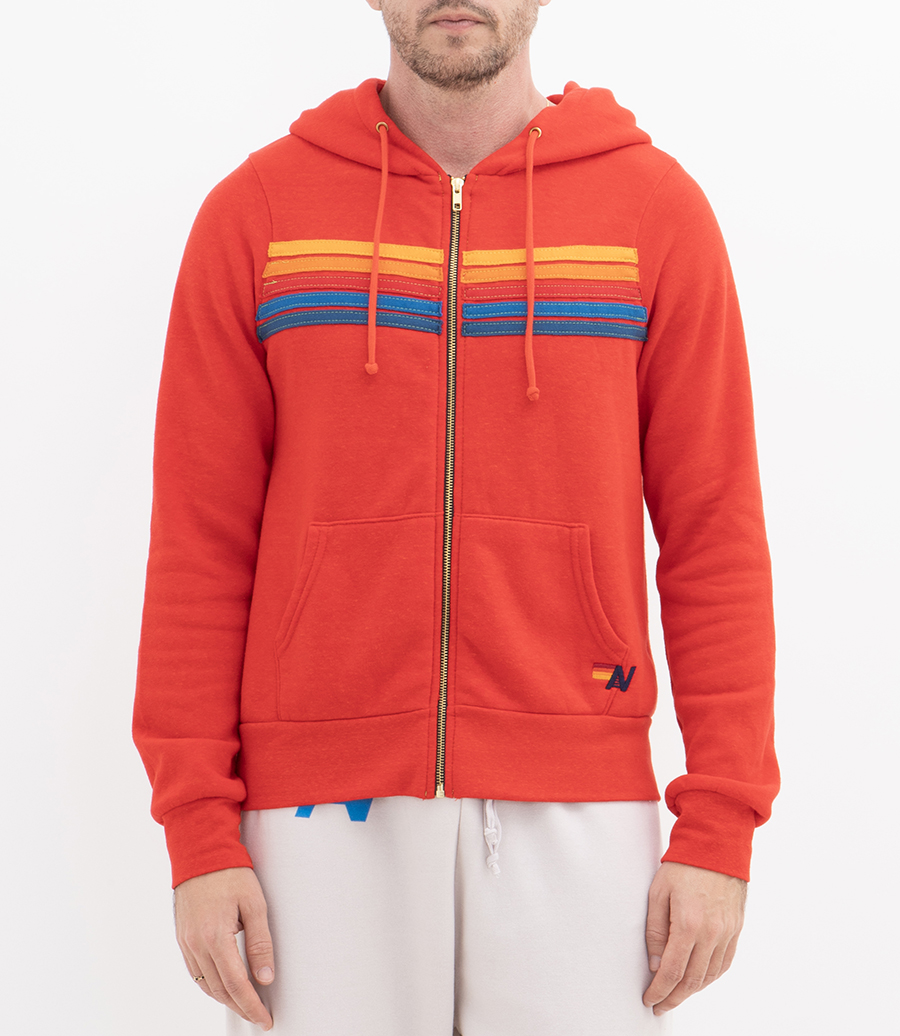 5 STRIPE ZIP HOODIE