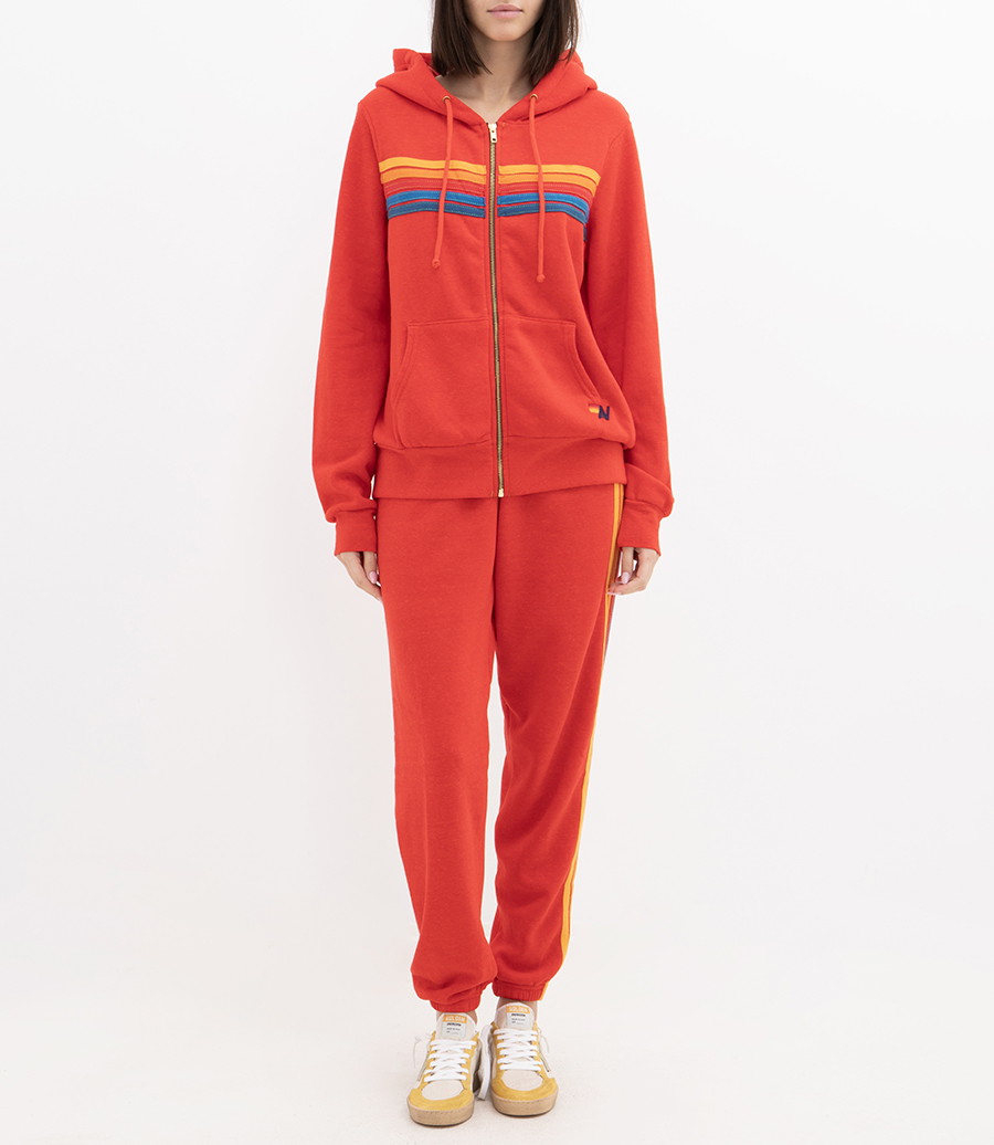 5 STRIPE ZIP HOODIE