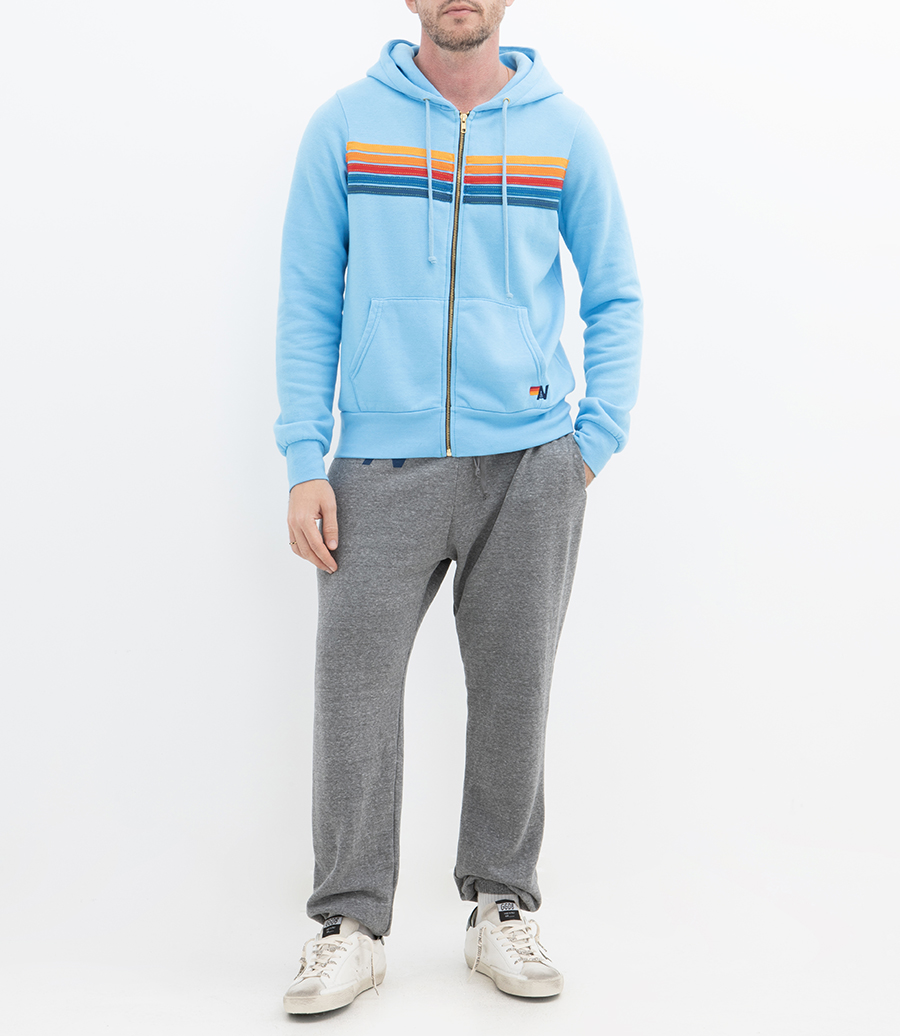 5 STRIPE ZIP HOODIE