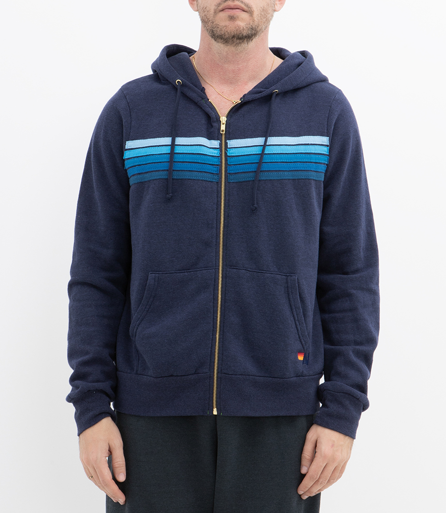 5 STRIPE ZIP HOODIE