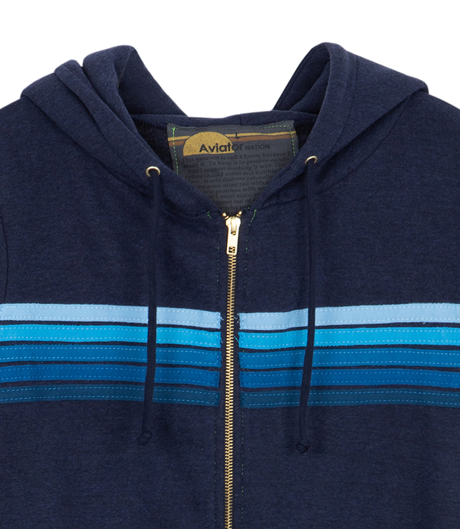 5 STRIPE ZIP HOODIE