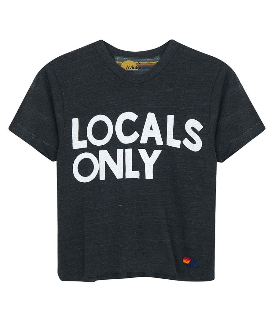 AVIATOR NATION - WOMEN'S LOCALS ONLY BOYFRIEND TEE SHIRT