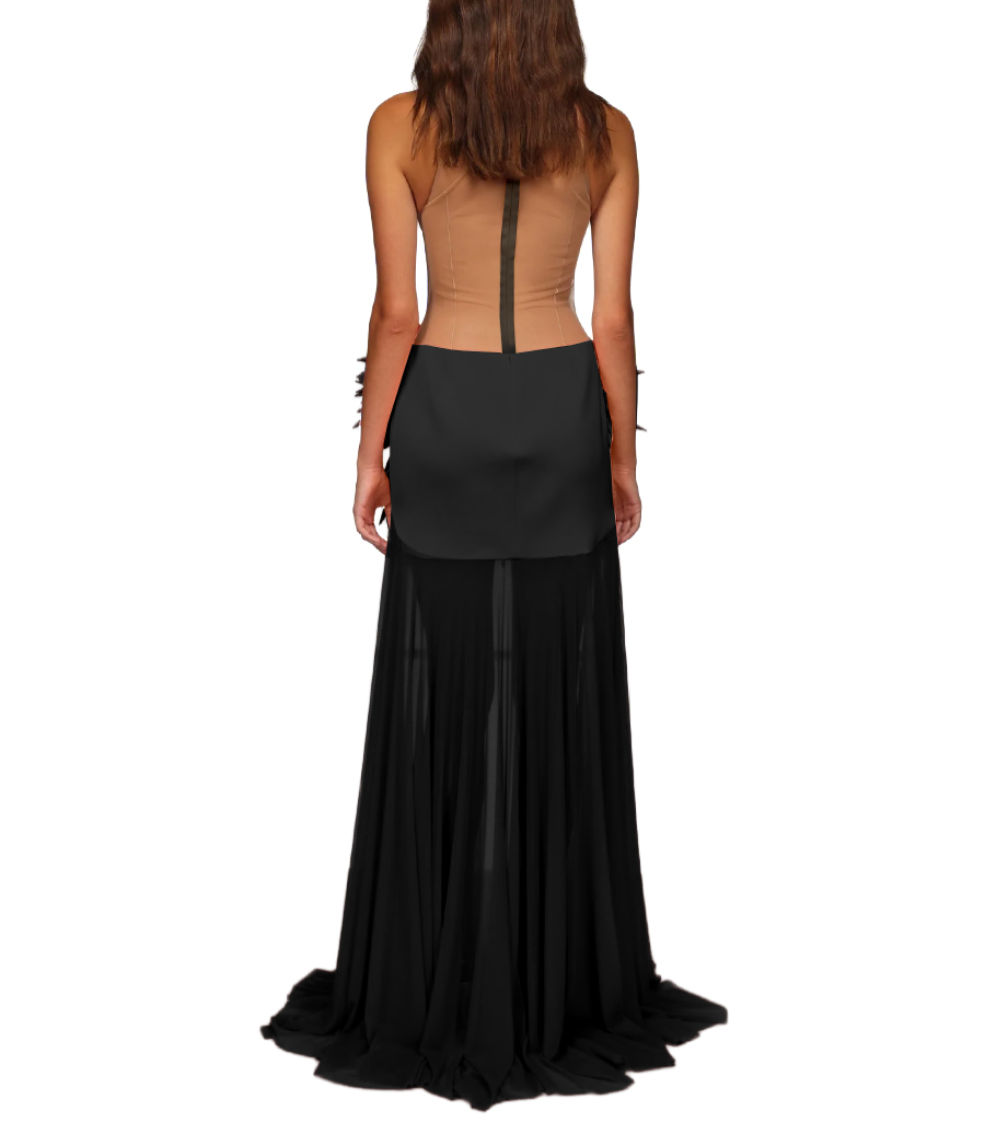 CACTUS DAHLIA DETAIL GOWN