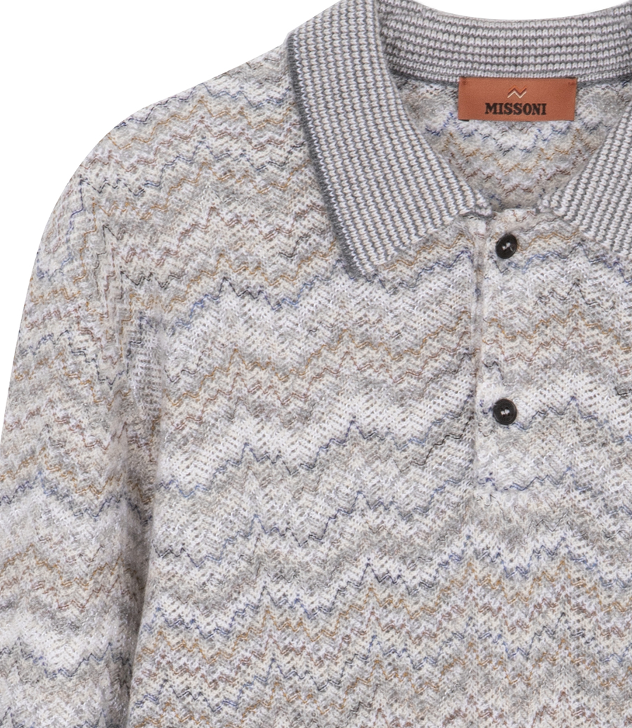 NON TEXTURED CHEVRON LS POLO