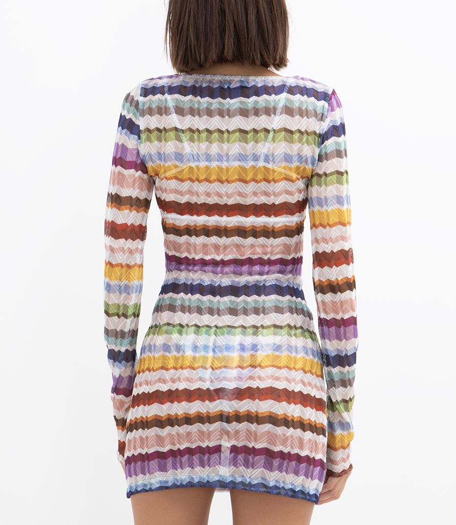ZIG ZAG MOTIF LONG SLEEVE T-SHIRT