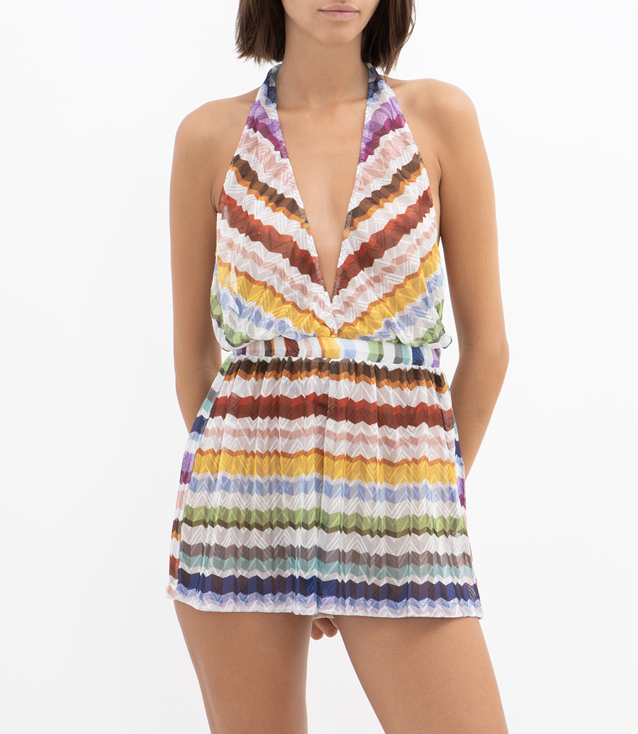 ZIG ZAG TULLE SHORT JUMPSUIT