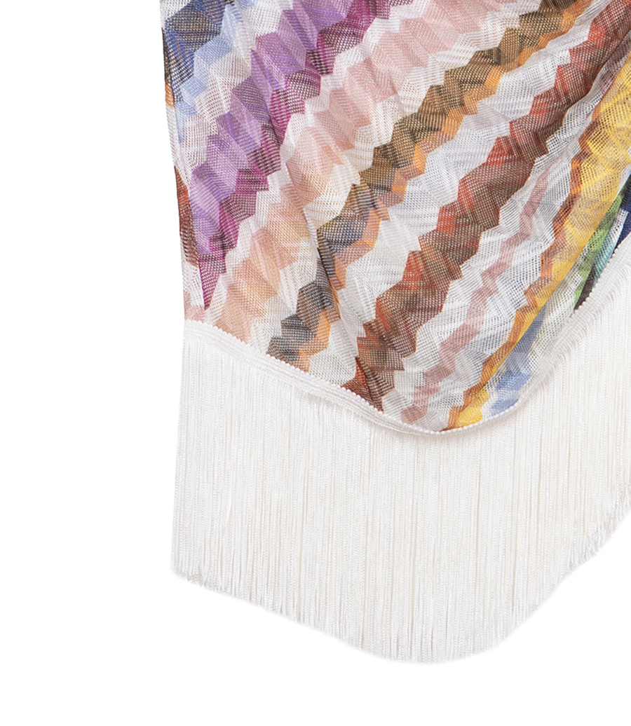FADED STRIPES ONE SHOULDER COVER UP