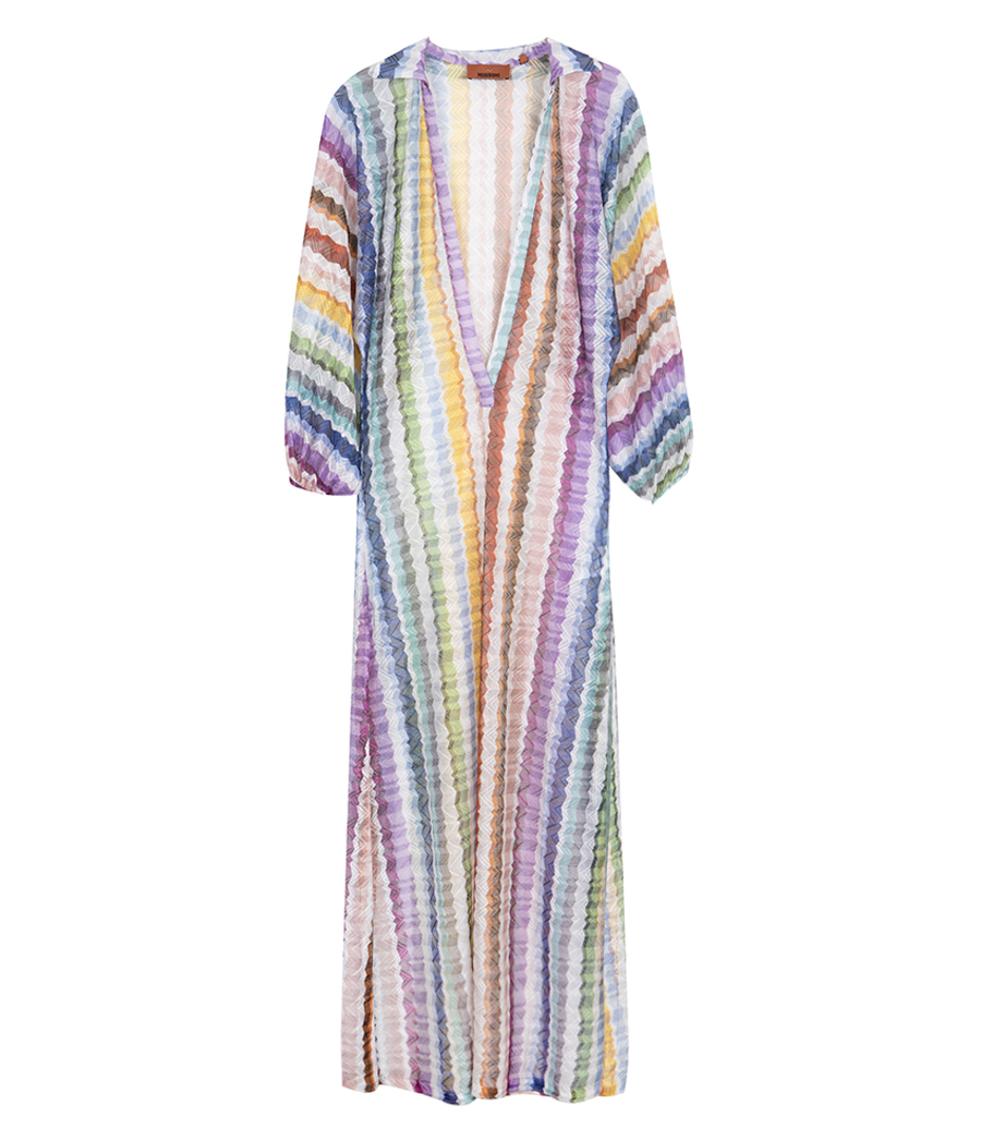 MISSONI - ZIG ZAG MOTIF LONG COVER UP